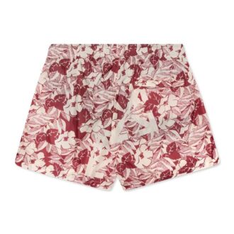 Off-White Herreblomstertrykk Røde Shorts