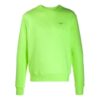 Off-White Herrebukser med alfabetlogo, mønster, lange ermer, løs passform, grønn