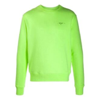 Off-White Herrebukser med alfabetlogo, mønster, lange ermer, løs passform, grønn