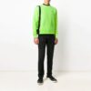 Off-White Herrebukser med alfabetlogo, mønster, lange ermer, løs passform, grønn