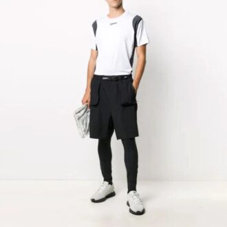 Off-White Herrebukser med alfabetmønster, casual, lange, slim fit, svart