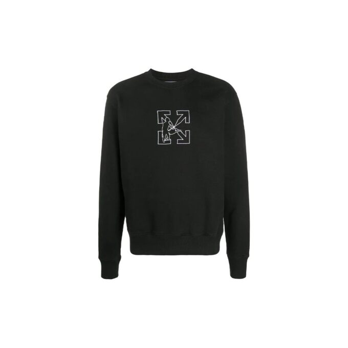 Off-White Herrebukser med Arrows-logo, svart