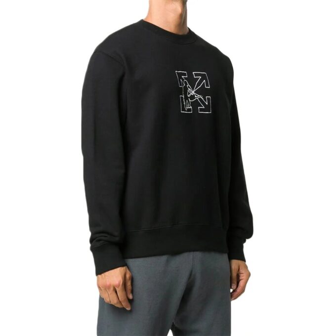 Off-White Herrebukser med Arrows-logo, svart