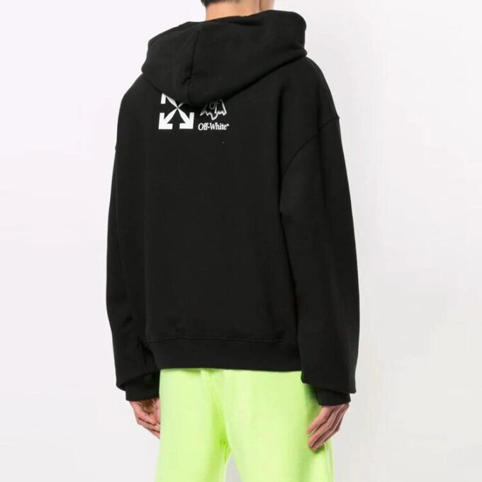 Off-White Herrebukser med dyremønster, løs passform, svart
