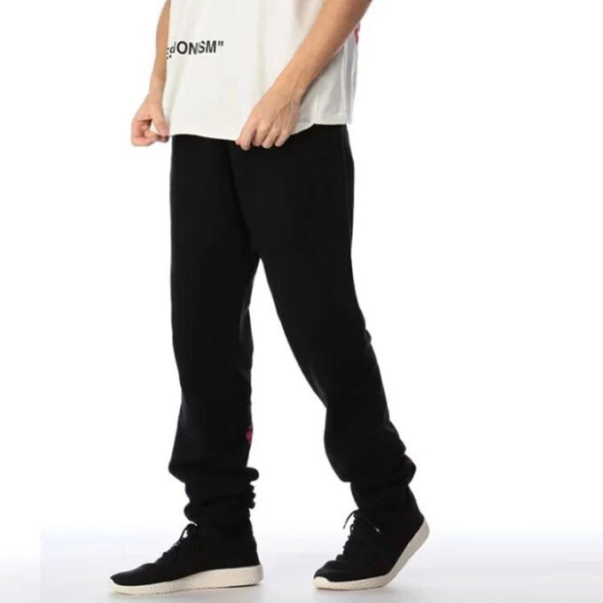 Off-White Herrebukser med logo, fritidsbukser, lange bukser, svart