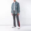 Off-White Herrebukser med stripemønster, casual, lange, slim fit, grå