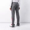 Off-White Herrebukser med stripemønster, casual, lange, slim fit, grå