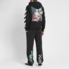 Off-White herrebukser med trykk i svart