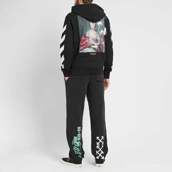 Off-White herrebukser med trykk i svart
