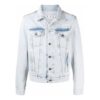 Off-White herrejakke i Denim med blekeeffekt, høstblå