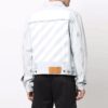 Off-White herrejakke i Denim med blekeeffekt, høstblå