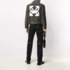 Off-White herrejakke i Denim med pilemønster, grå