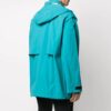 Off-White herrejakke i funksjonelt materiale, avtakbar og vindtett, løs passform, sjøblå