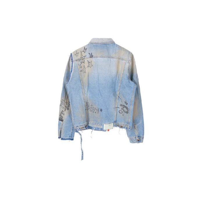 Off-White herrejakke i graffiti-Denim, blå