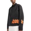 Off-White Herrejakke med brodert mønster og glidelås, svart