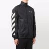 Off-White Herrejakke med diagonale striper, løs passform, svart