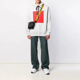 Off-White Herrejakke med lange bukser, løs passform, mørkegrønn
