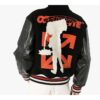 Off-White Herrejakke med motivtrykk, svart