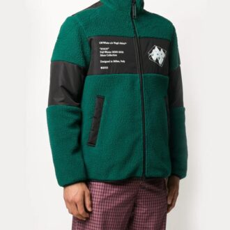 Off-White Herrejakke med trykk, grønn