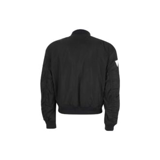 Off-White Herrejakke med trykk og glidelåslomme Svart