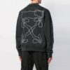 Off-White Herreklassisk stripet logo-trykkgenser Svart