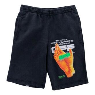 Off-White herreshorts med trykk, svart