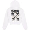 Off-White hvit T-skjorte med løst snitt og alfabet-trykk på ryggen