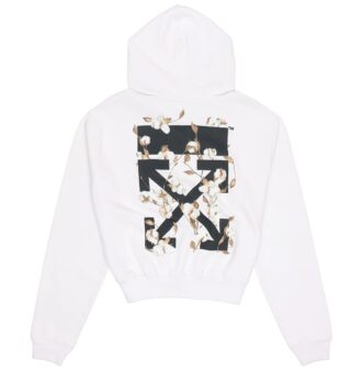 Off-White hvit T-skjorte med løst snitt og alfabet-trykk på ryggen