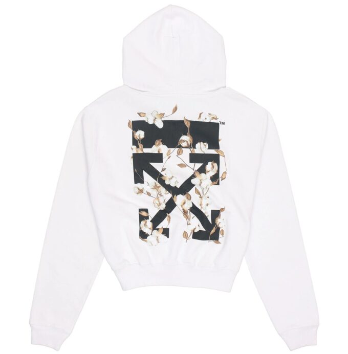 Off-White hvit T-skjorte med løst snitt og alfabet-trykk på ryggen