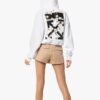 Off-White hvit T-skjorte med løst snitt og alfabet-trykk på ryggen