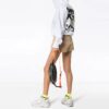 Off-White hvit T-skjorte med løst snitt og alfabet-trykk på ryggen