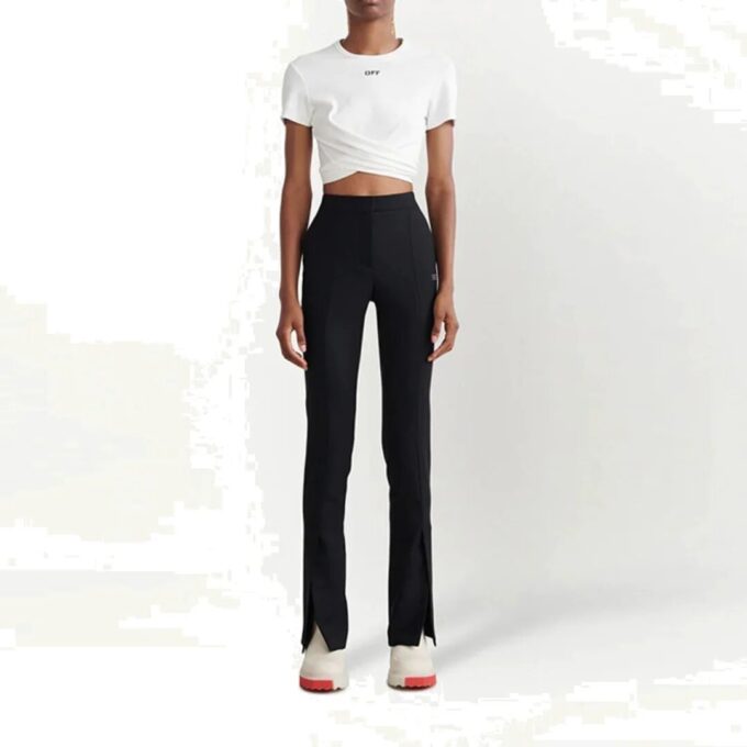 Off-White høytaljede skreddersydde bukser «Black»