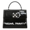 Off-White Jitney 1.4 Arrows Graffiti-trykk skulderveske, svart