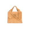 Off-White Jitney suede messenger-veske gul