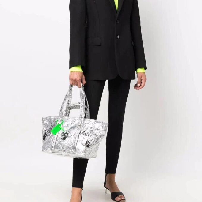 Off-White kommersiell tote «Silver»