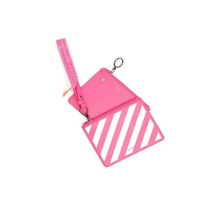 Off-White Kontrastfarger Stripe Rosa