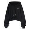 Off-White kort hettegenser med brodert logo «Black»