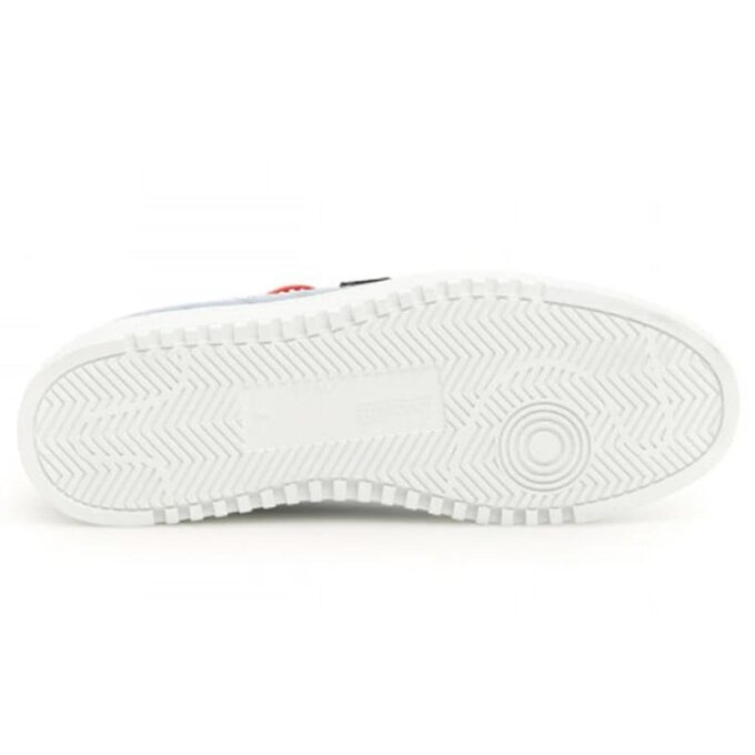 Off-White Krokodillemønstrede skinnsneakers «Blue White»