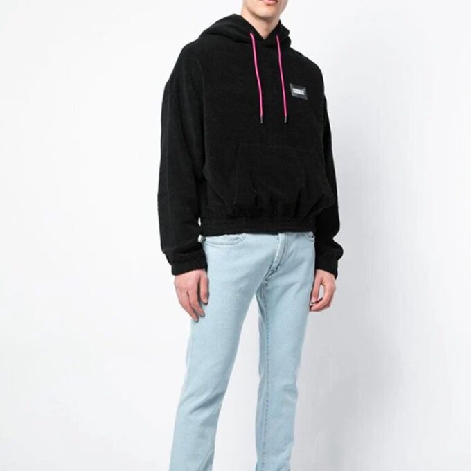 Off-White Langermet herre-T-skjorte i svart