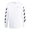 Off-White langermet hvit T-skjorte med trykk for menn