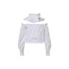 Off-White Langermet kort hvit topp på Shorts