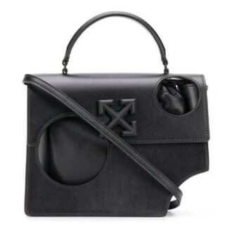 Off-White Leather Series Jitney 2.8 skulderveske, svart