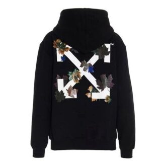 Off-White Leaves Arrow-hettegenser, svart