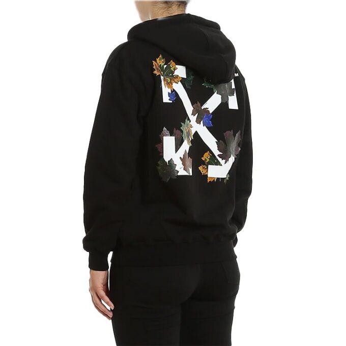 Off-White Leaves Arrow-hettegenser, svart