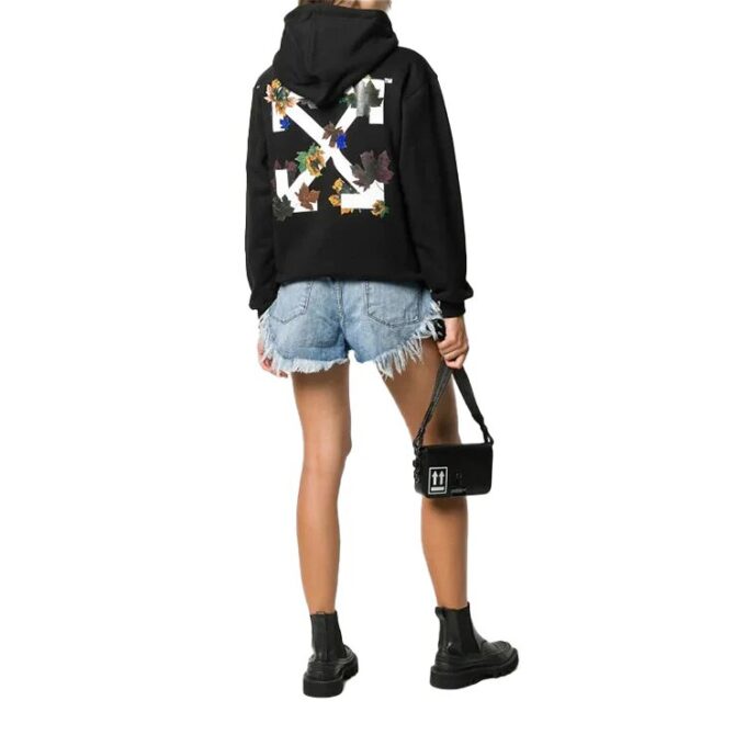 Off-White Leaves Arrow-hettegenser, svart