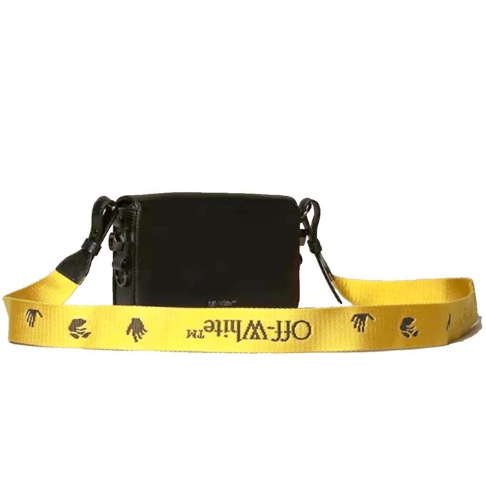 Off-White Letter Micro-label Deceleration Stripe skulderveske svart