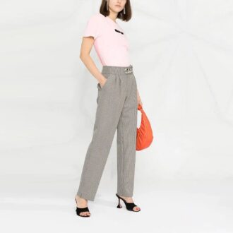 Off-White Logo Bomull Kortærmet Slim Fit-versjon Rosa