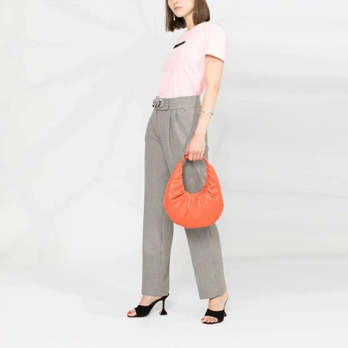 Off-White Logo Bomull Kortærmet Slim Fit-versjon Rosa