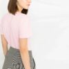 Off-White Logo Bomull Kortærmet Slim Fit-versjon Rosa