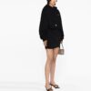 Off-White Logo-brodert bomullsgenser med hette «Svart»